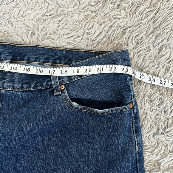 Levis 505 Jeans Relaxed Fit Blue Cotton Size 48 X 30 Adult Mens - Picture 6 of 9
